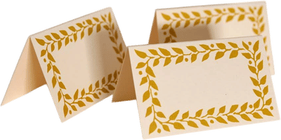 Place Cards in Mustard