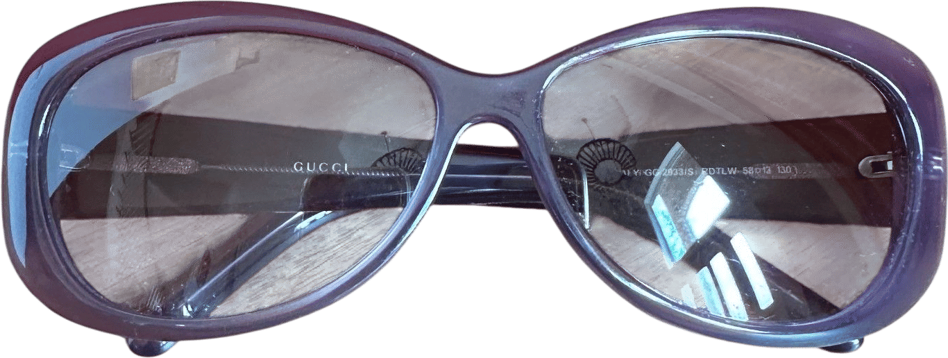 Vintage Gucci Purple Butterfly Frame Sunglasses