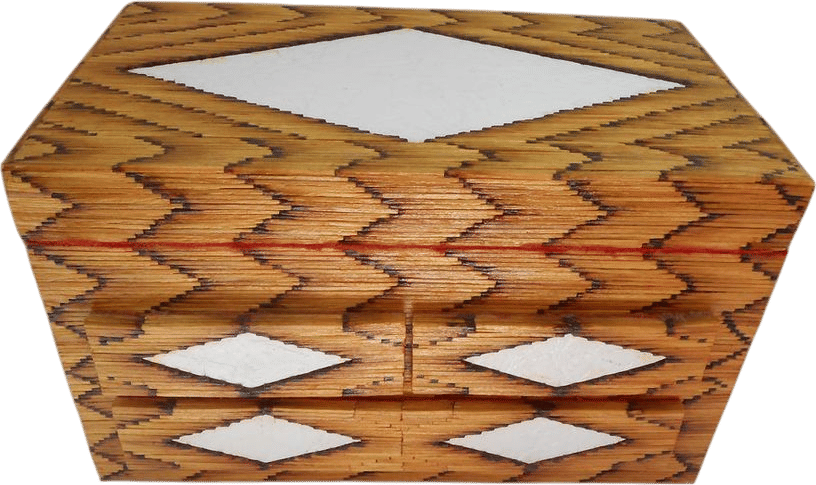 Prison Art Vintage Handmade Jewelry Chest Box