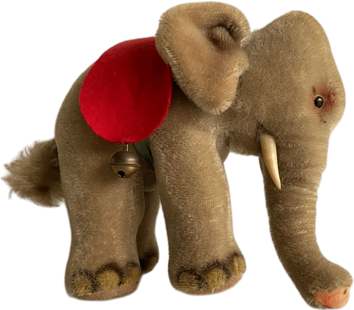 Steiff olifant - Knopf im ohr - Vintage - Duitsland - 0500/17 - 0500,17 - 0500.17 -