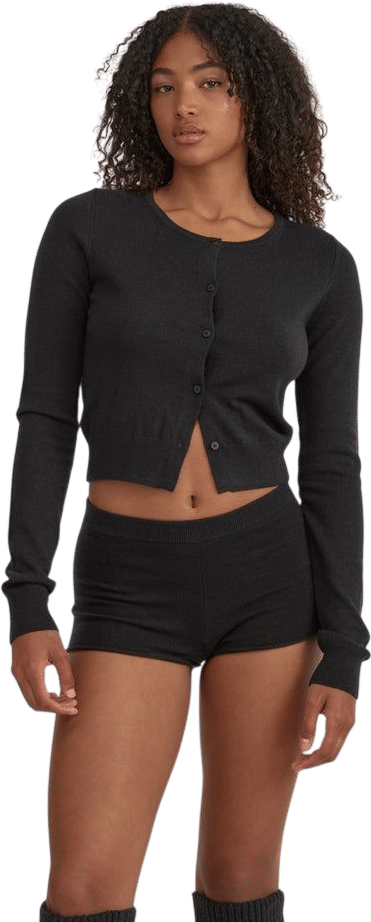 Fine Knit Cropped Cardigan
