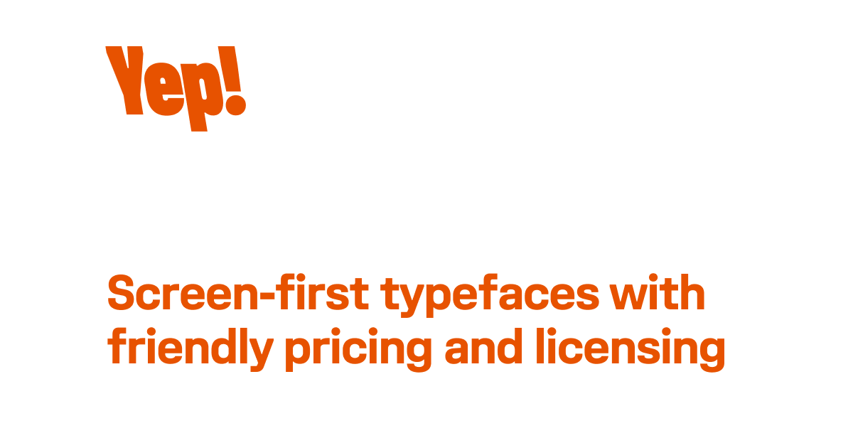 Yep! Type Foundry