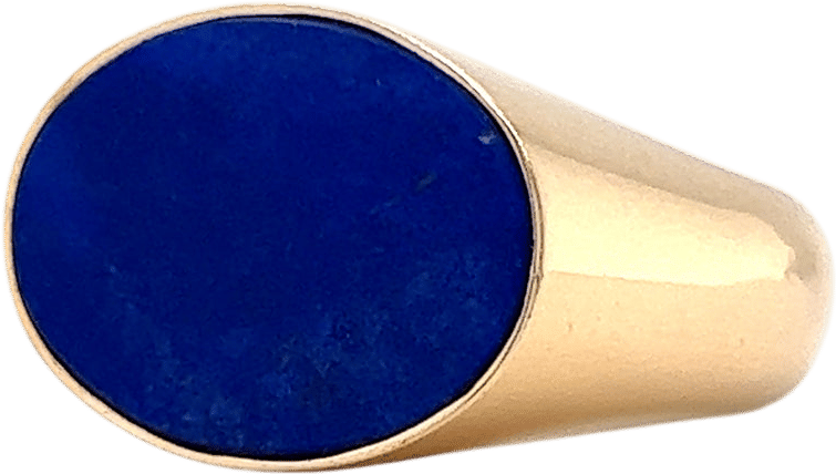 Oval Lapis Lazuli Signet Ring