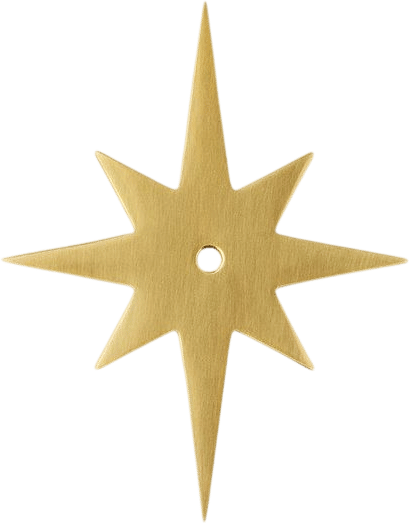 Star Backplate, Aged Brass
