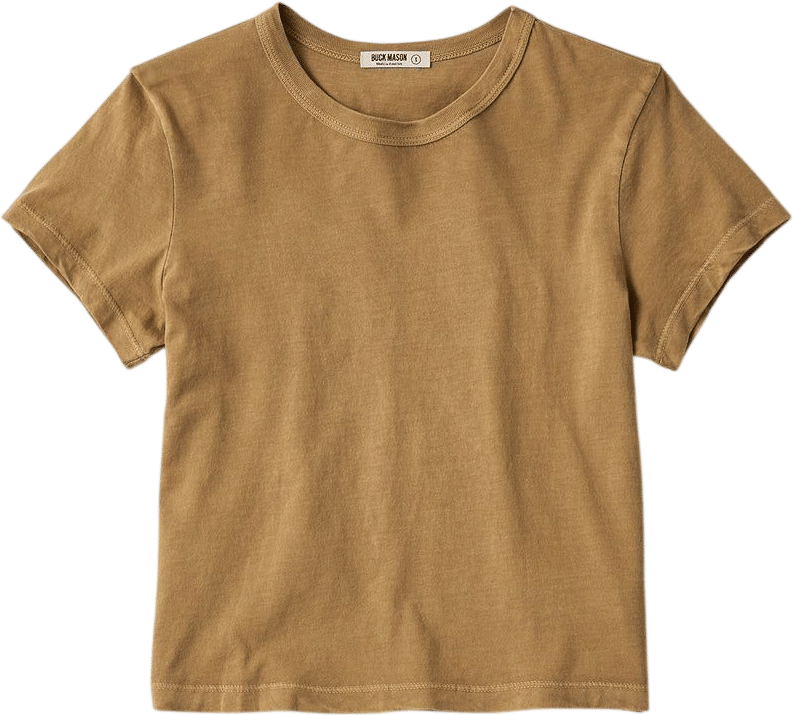 a solid cropped tee.