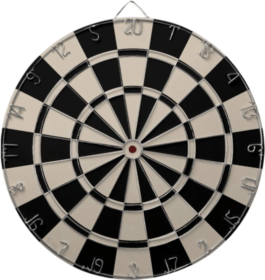 Khaki And Black Dartboard With Darts