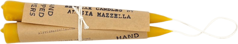 Dipped Beeswax Taper Candles