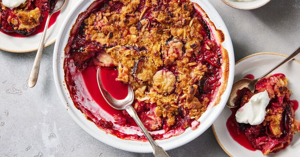Plum Almond Crumble