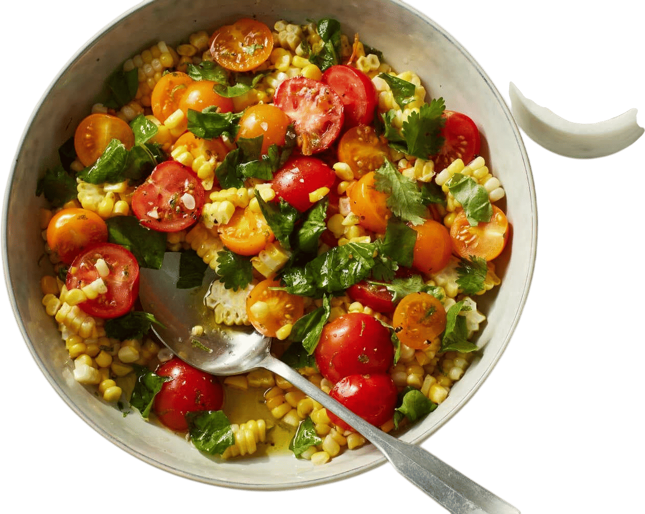 Corn Salad With Tomatoes, Basil and Cilantro (Genevieve Ko)