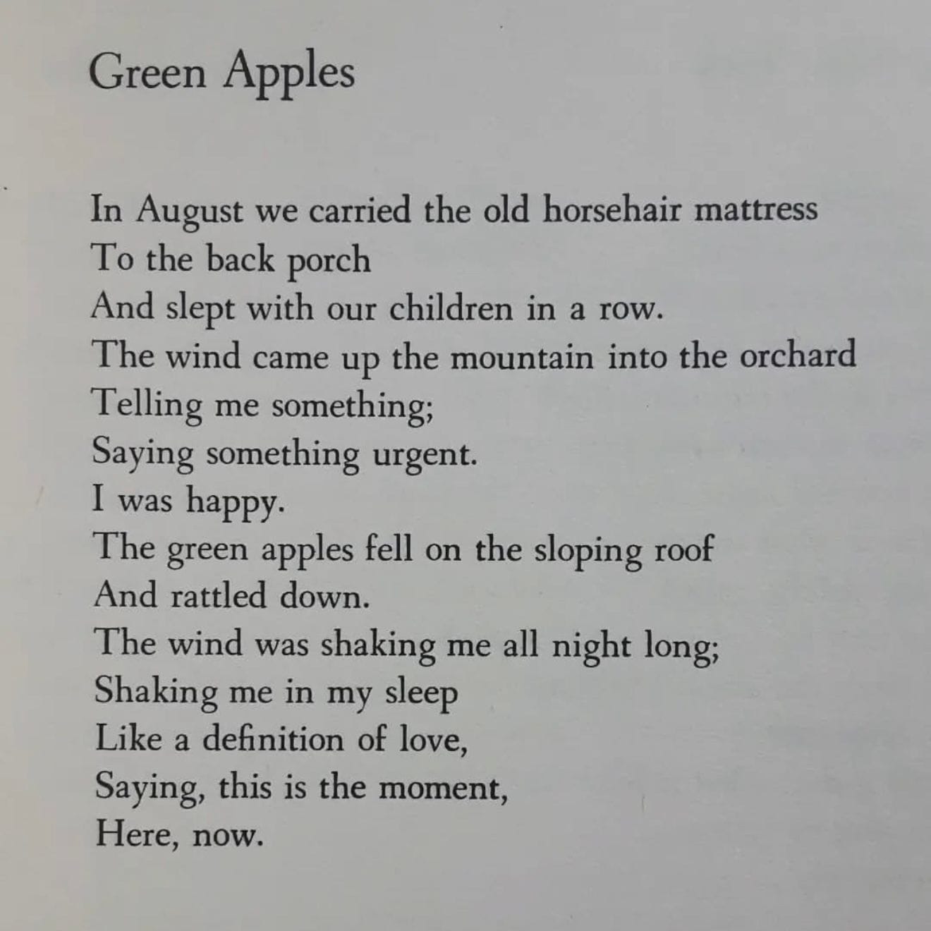 Green Apples by Ruth Stone