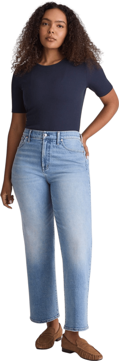 The Curvy Perfect Vintage Wide-Leg Crop Jean