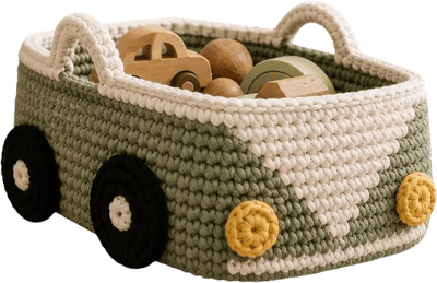 Crocheted Toy Basket