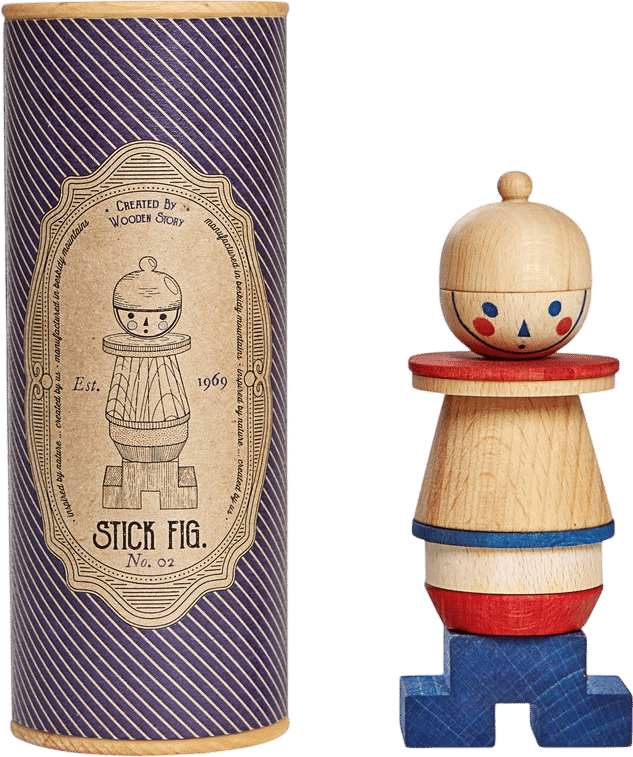 Wooden Story - Stacking toy Stick Fig No.02