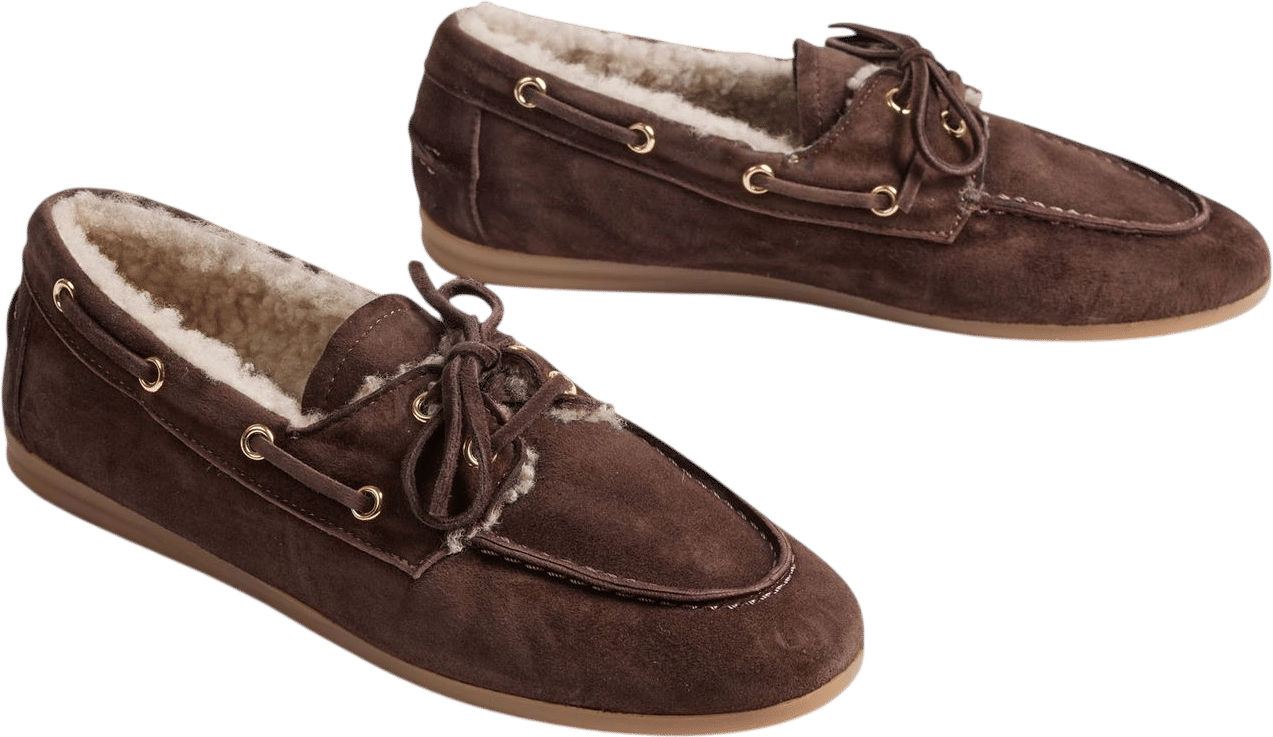 Barca Shearling Chocolate Suede (A. Soliani)
