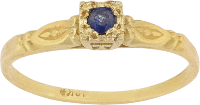 Gold Ring with Black Diamond