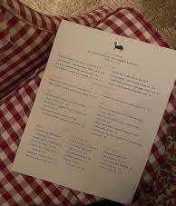 Menus as kitchen art