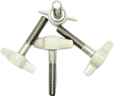 Western Supply Warehouse 3/8" Thumb Screw T Bolts with Gray Tee Wing Plastic Clamping Knob