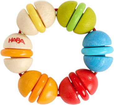 Rainbow Rattle Grasping and Teething Toy