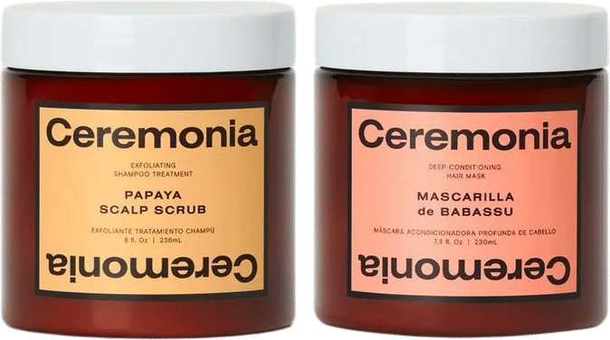 Ceremonia Papaya Scalp Scrub & Mascarilla de Babassu