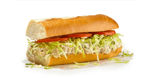 Weekly tuna sub with jalapeño chips and a Diet Coke