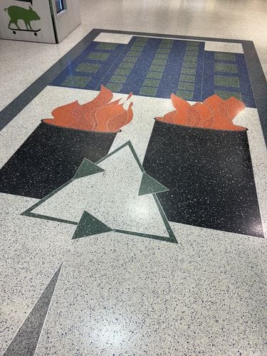 Trash can fires, B Concourse, Cleveland Hopkins Airport: Cleveland