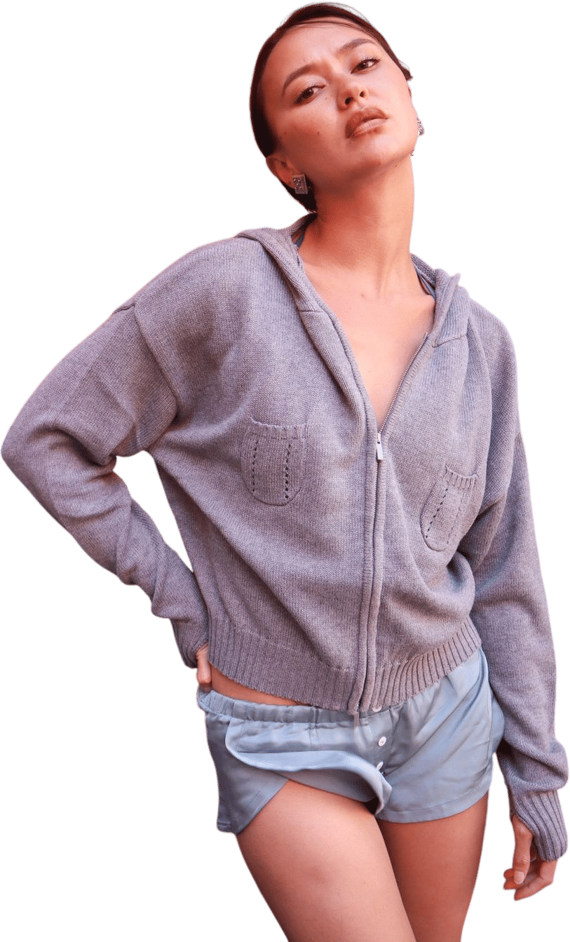 The Azure Hoodie (Grey Marl)
