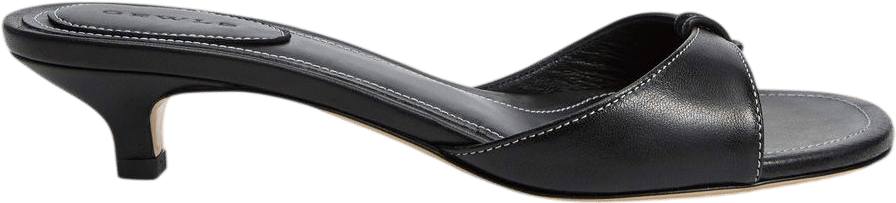 GEWLS Chiara Kitten Heel in Nero Nappa Leather