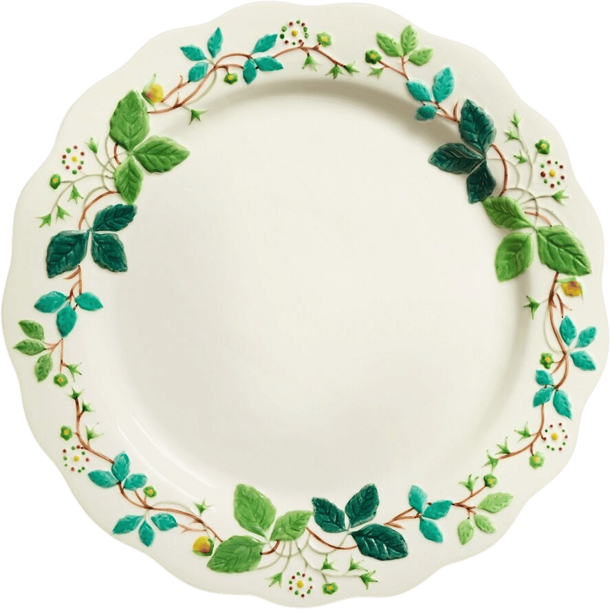 Embossed Flower Dinner Plates