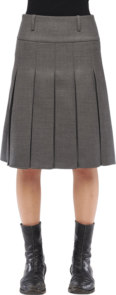 Grey Pleated Skirt