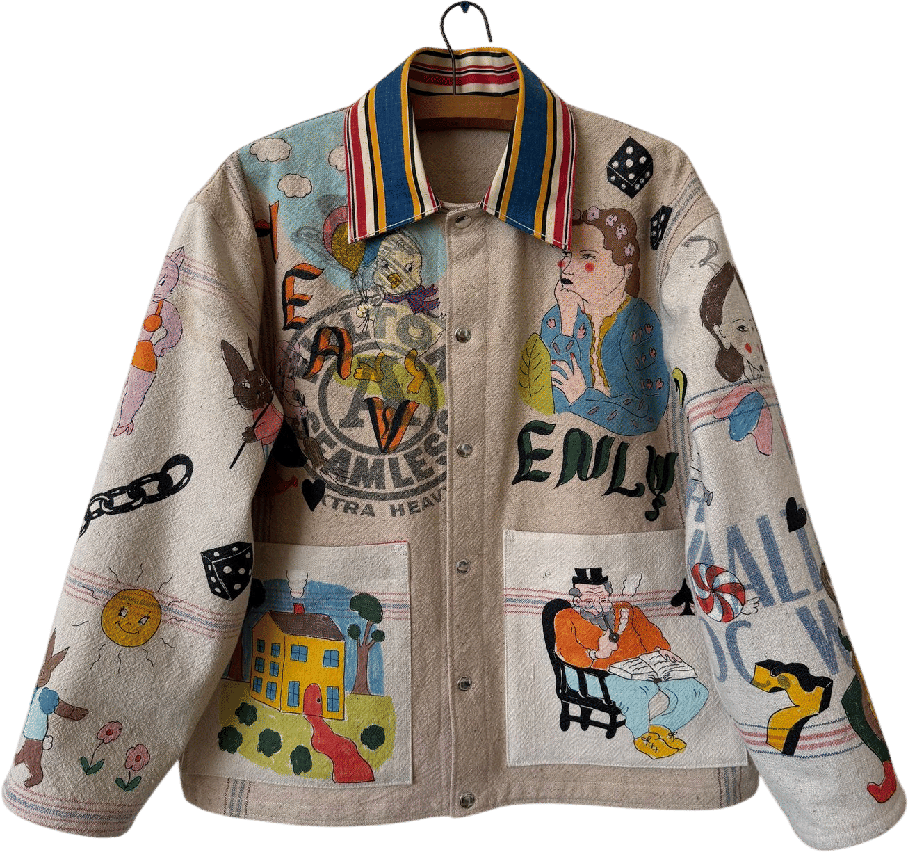 69tearz Hand Painted Chore Coat