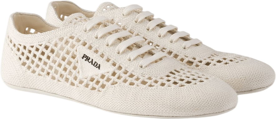 Prada Collapse Crochet Laced Sneakers