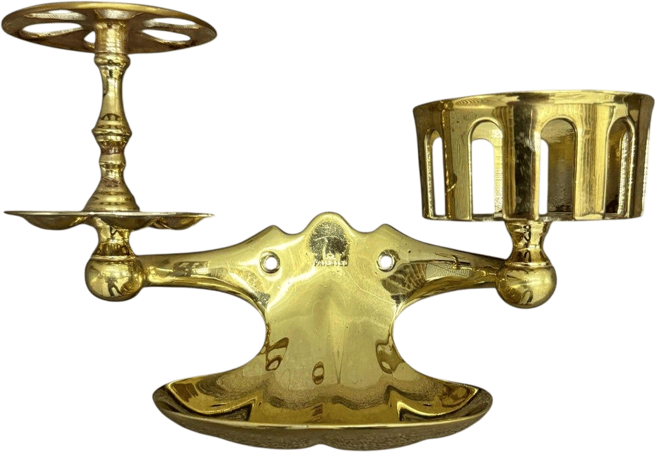 19th Century Brass Wall-Mounted Soap Dish