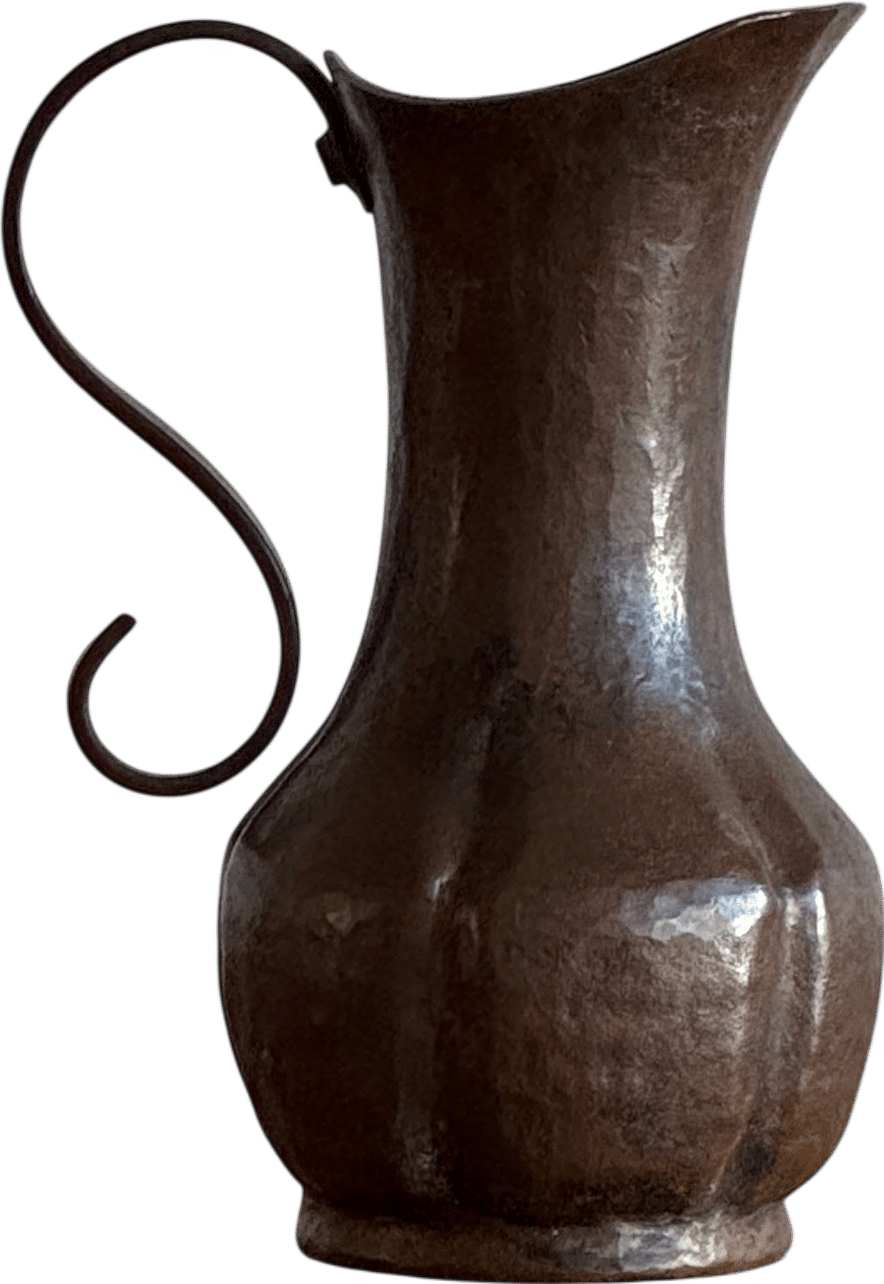 Petite Scalloped Copper Pitcher