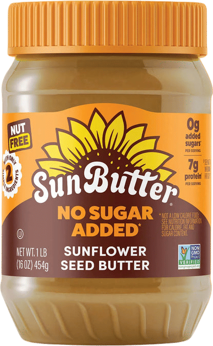 sunflower butter no sugar w/ apples