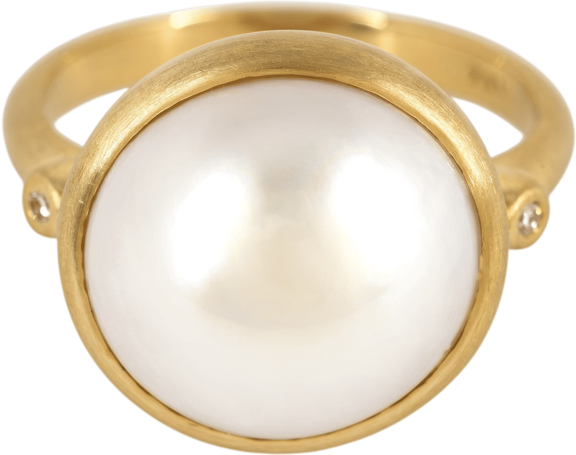 Ancient Inspired Mabe Pearl Ring