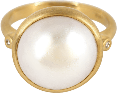 Ancient Inspired Mabe Pearl Ring