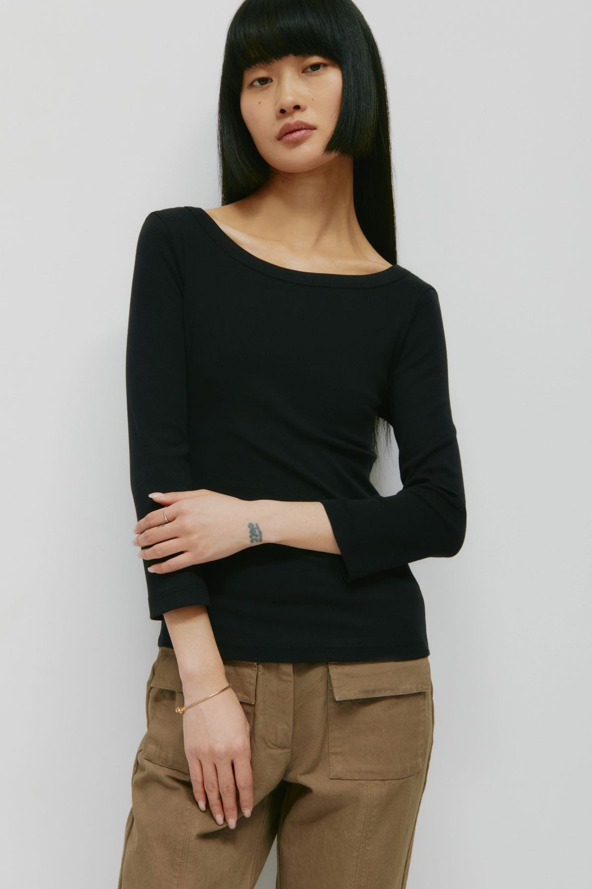 Women's Boatneck 3/4 Sleeve Top