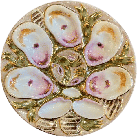 Carl Tielsch Porcelain Oyster Plate