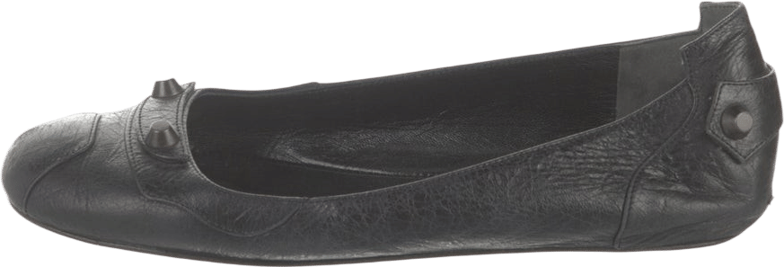 Leather Studded Accents Ballet Flats