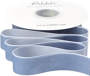 Ribbli Dusty Blue Velvet Ribbon 1 Inches