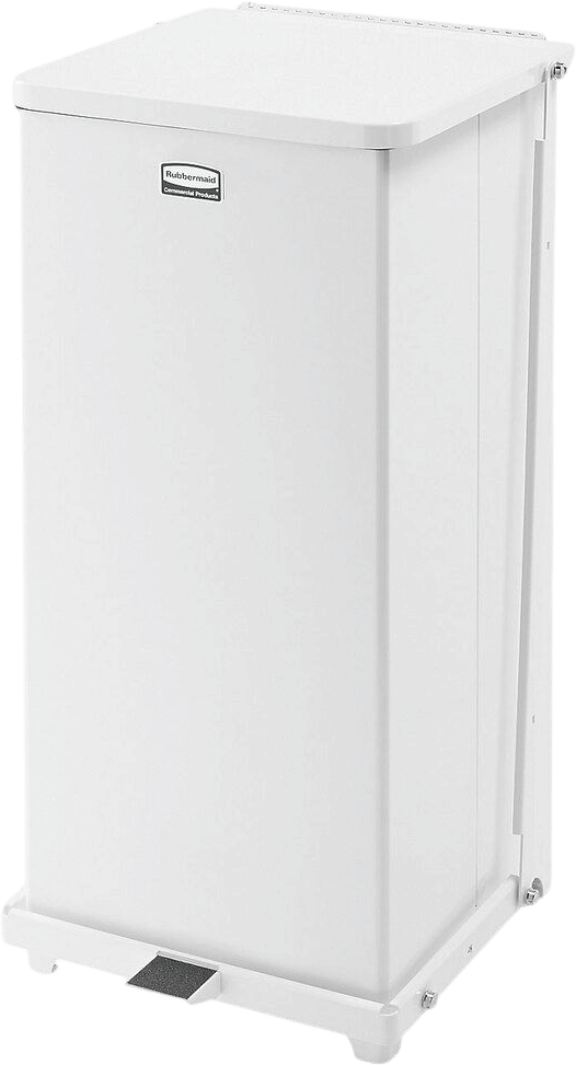 Rubbermaid 13-gallon "Silent Defender" steel garbage can