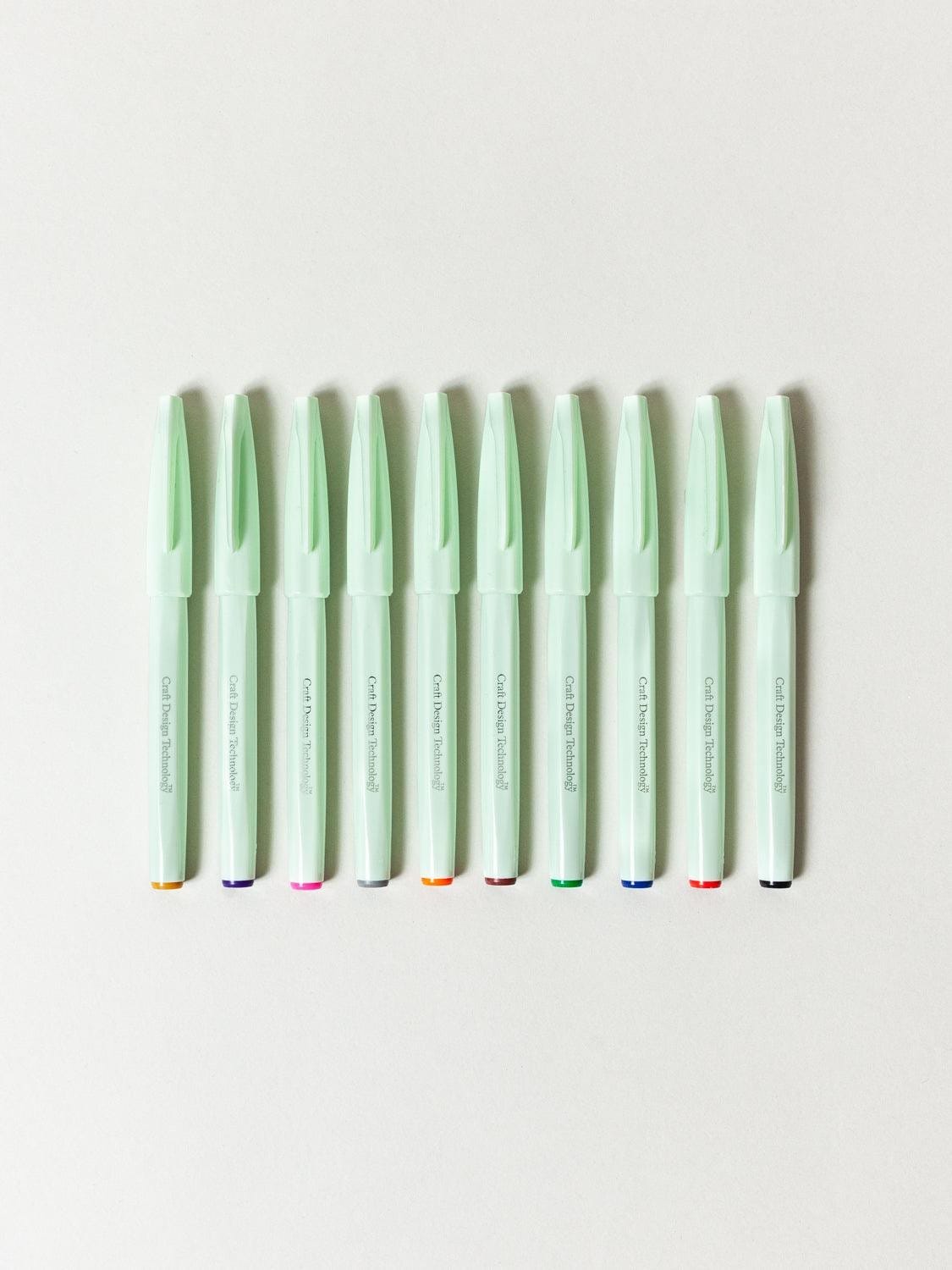 CDT Brush Sign Pens - 10-Pack, Assorted Colors