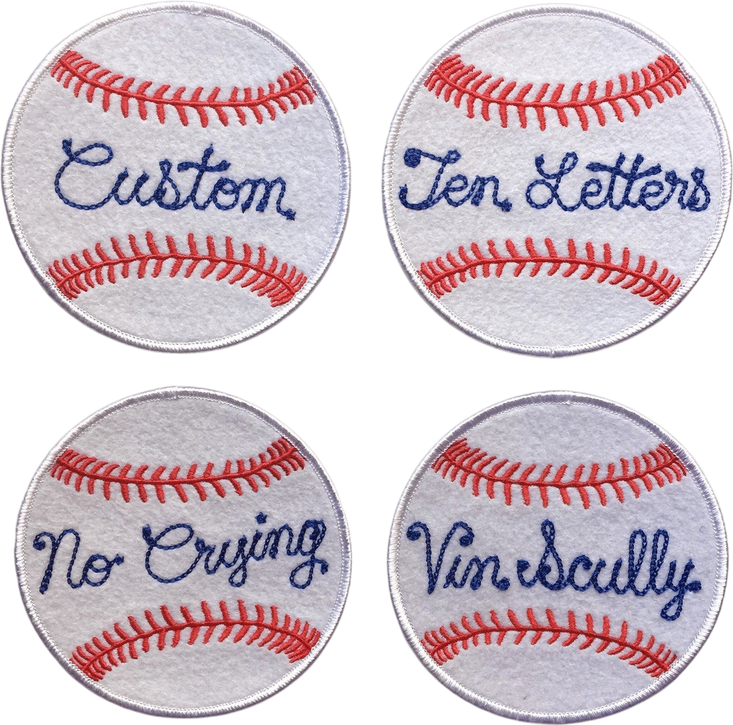 World Famous Original Custom Baseball Chainstitch Patch