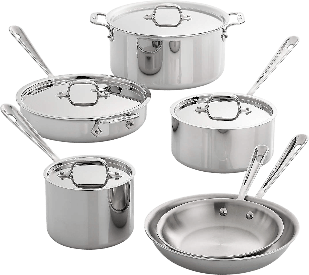 D3 Stainless 3-Ply Bonded Cookware Set
