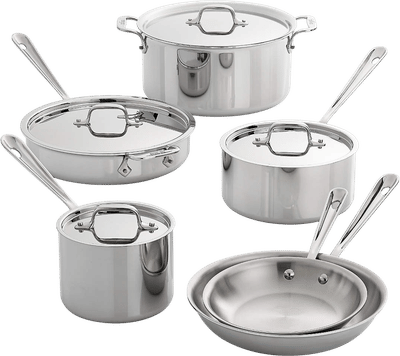 D3 Stainless 3-Ply Bonded Cookware Set