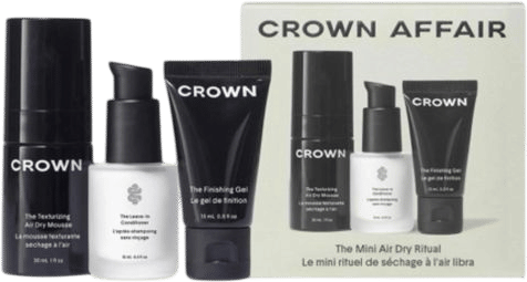 Crown Affair The Mini Air Dry Mousse Ritual Hair Set for Volume and Texture
