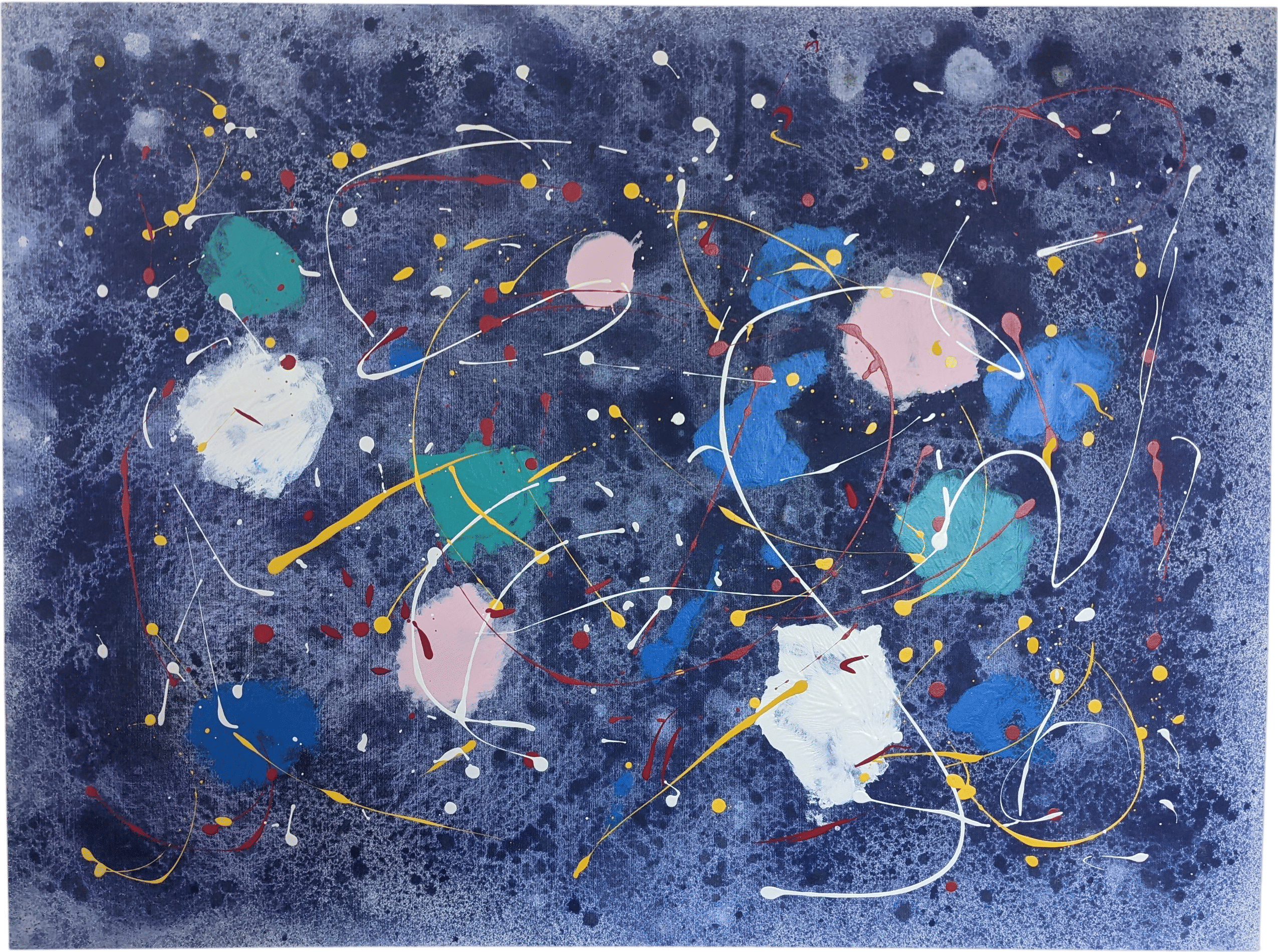 Get a giant canvas on sale from Michael's and make collaborative art with your partner