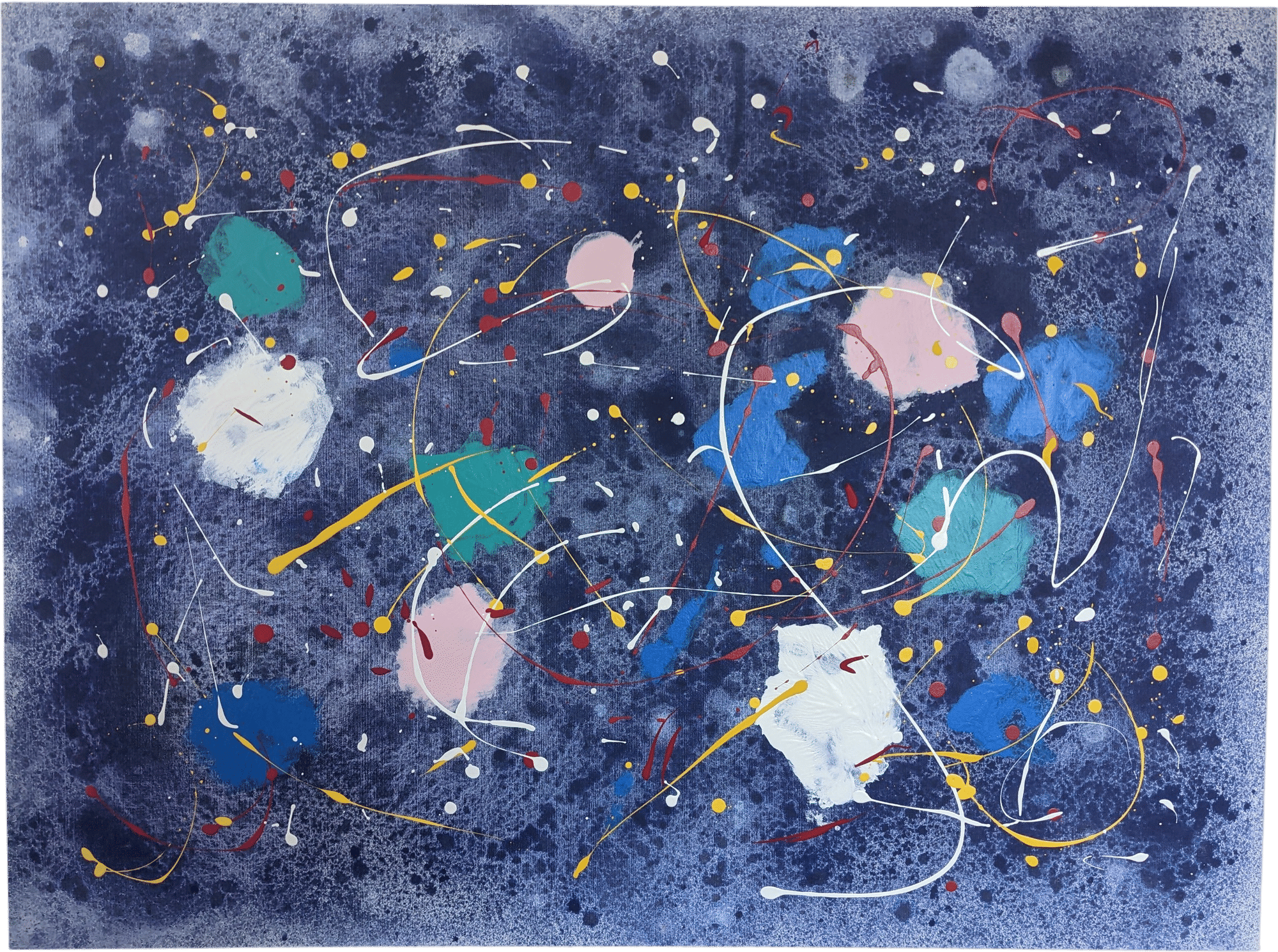 Get a giant canvas on sale from Michael's and make collaborative art with your partner