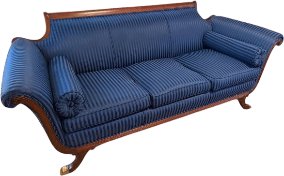 Duncan Phyfe Style Vintage Mahogany Sofa
