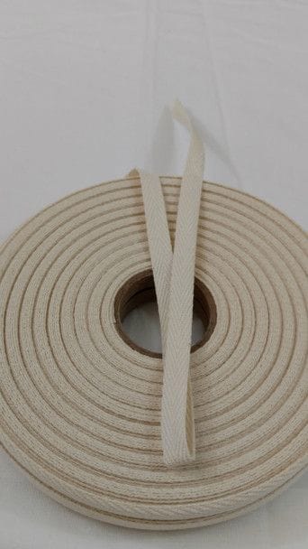 Heavyweight 3/8" natural twill tape, 72 yard spool